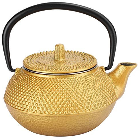 Bollitore per il tè con filtro, teiere Set da tè per piano cottura, teiera Bollitore in ferro 0,3 l Decorazione per la casa Artigianato da collezione Regalo non rivestito Arredamento elegante