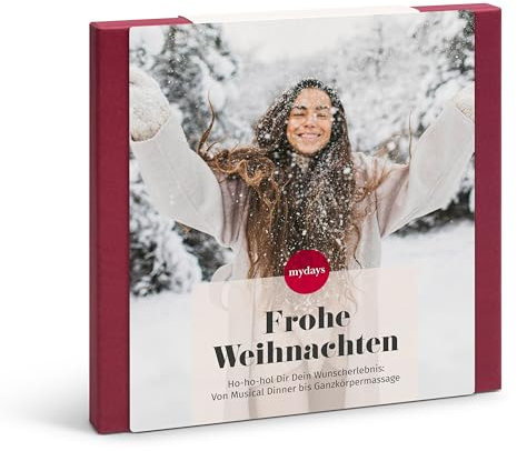 mydays Geschenkbox Frohe Weihnachten, für 1-2 Personen, freie Erlebnis-Auswahl an ca. 1713 Orten