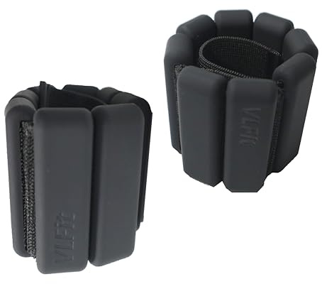 VLFit Adjustable Wrist Weights - Set of 2 (2 lb pair/1lb Each) | Wearable Wrist & Ankle Weight Bracelets for Yoga, Dance, Barre, Pilates, Cardio, Aerobics, Walking, Jogging, Dance