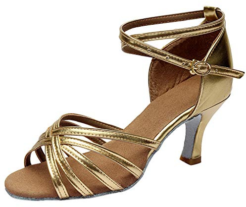 QWUVEDS Stiletto Talons hauts Doré Talons Hauts Sexy Salle de Bal Latine Sandales Danse Bal Femmes Chaussures Mode Danse Femmes Sandales Vertes Chaussures Femmes Sandales & Slides pour Femme