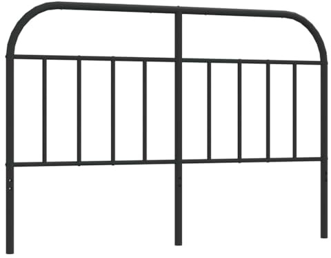 vidaXL Ersatz-Kopfteil Metall Schwarz 140 cm