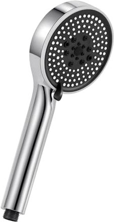 Netinpeater Universal Duschkopf, Handbrause mit 5 Strahlarten, Sparduschkopf Regendusche Energiespar Druckerhöhend (Ohne Schlauch)