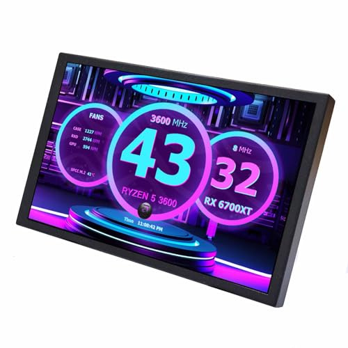 VSDISPLAY 8 Inch Small Mini LCD Monitor 1280x800 IPS Screen Display for PC Case DIY Building/Laptop/Computer with Mini HD-MI Video Input | for PC Case DIY Building/Laptop/Computer with Mini H/D Video Input