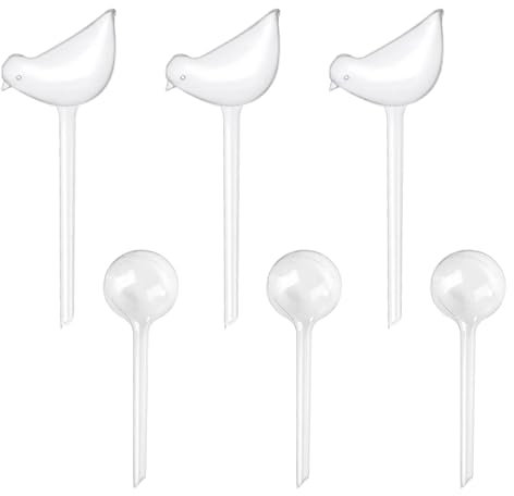 Heiqlay Sfere Irrigazione Piante, 6 Pezzi Irrigazione a Goccia per Vasi, Forma di Uccello Rotonda Irrigazione Piante Vacanza, Irrigazione Automatica Vasi, per Piante in Vaso da Interno ed Esterno