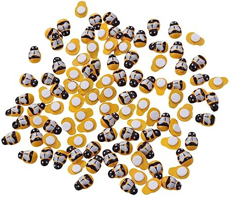 Lurrose 100st Unfertige Holzspäne Bienenförmige Holzspäne Ausschnitte Ornamente Holzspäne Formen Puzzle-chips Aus Holz Bambus Hölzern Papier Geschnitten