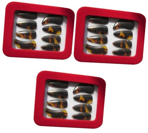 Healeved 3stücke Professionelle Natürliche Imitation Zither Nagelabdeckungen Für Anfänger Teiliges Bequem Und Langlebig Für Guzheng-spieler Für Fingerpicks Und Zubehör