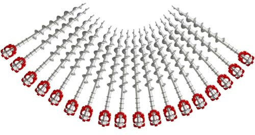 GarfatolRv 12 Inch Aluminum Ground Anchors, 18-Pack Screw Stakes