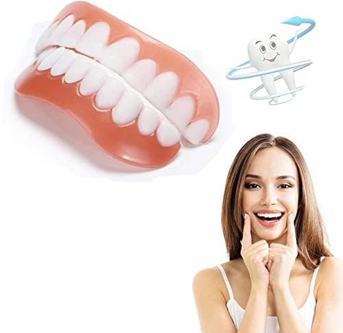 Care Spring 2 Paar Zahnersatz Aufhellung Veneers Zähne Zum Aufstecken, Prothesen Gefälschte Zähne Oben Und Unten, Sofortige Furniere Zähne Für Männer Frauen Schlechte Zahnaufhellung Alternative