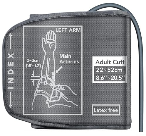 Replacement Extra Large Cuff for Omron BP Monitors 22-52CM Big Arm - Adjustable XL Blood Pressure Cuff, Includes 6 Universal Interface, Blood Pressure Monitors Large Cuff Compatible