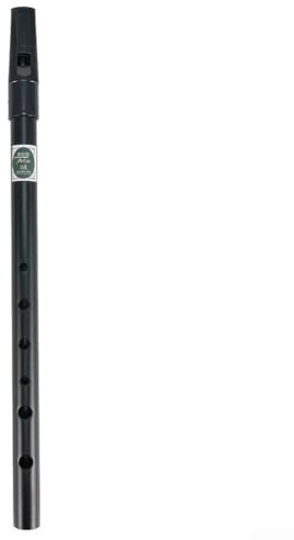 Premium Irish Tin Penny Whistle Flöte, C/D Key, 6 Löcher, Spielerlebnis (Black D Key)