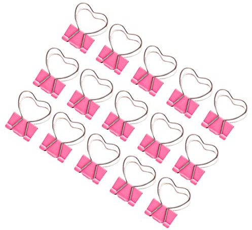 CANIGHT 30 Stück Mini-büroklammern Rosa Metallklammern Binderclips Für Ordner Notizen Briefe Tickets