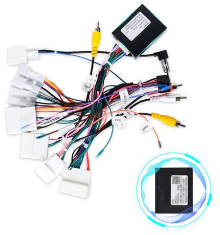 NHOPEEW Radio Wiring Harness Connector Compatible for Toyota Camry Corolla Prius RAV4 Tacoma Highlander - 16 PIN Power Cable Fit Aftermarket Toyota Car Stereo Wire Cable Plug and Play