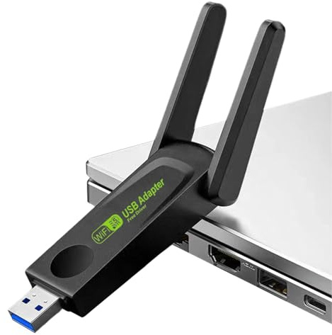 Adaptadores USB De Red para Ordenador Plug & Play 600Mbps Antena Doble | Tarjeta De Red Internet Doble Banda Portátil Compatibilidad Amplia Y Compacta Para PC, Sobremesa Y Portátil