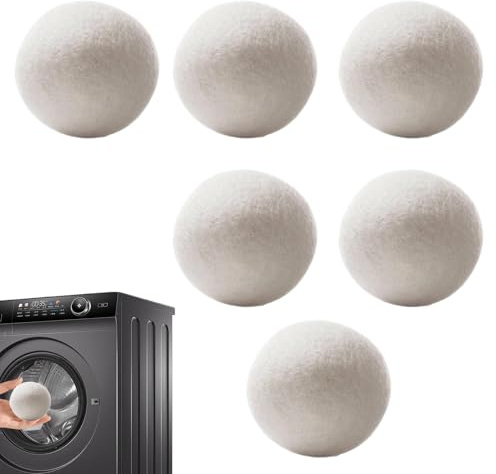 Wäscherei Wolltrocknerbällchen, Wolltrocknerkugeln Natürlicher | Trocknerbällchen Wäsche wiederverwendbare Kleidung Falten reduzieren und Kleidung schneller trocknen