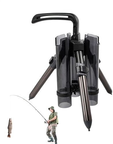 Angelrutenhalter Racket Rack | Tripoge Tripod Tripod Ponde Pole Racket | Tragbarer Faltbarer Verdickter Rutenhalter, Rutenhalter für Meeresyachten, Boote, 3 Angelruten