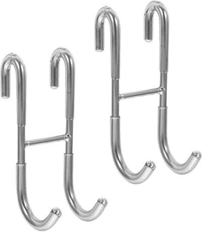 NUOBESTY Ganci Per Porta Doccia in Acciaio Inox 304 Set 2 Pezzi, Ganci Per Asciugamani Da Bagno Sopra Porta Vetro, Resistenti e Senza Foratura, Per Uso in Bagno e Camera Da Letto