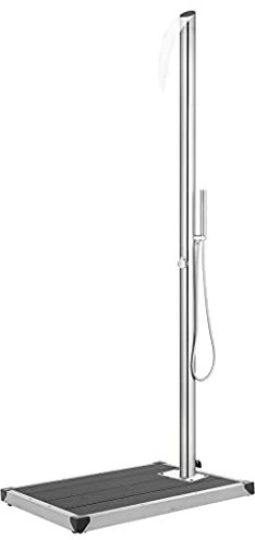 Haus & Garten Gartendusche mit grauem Boden 225 cm Edelstahl