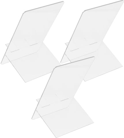 SOPOTUTU 3 Piezas Tablero Acrílico Transparente para Notas con Base Pizarra Borrable Práctica para Mensajes para Estudiantes y Doméstico