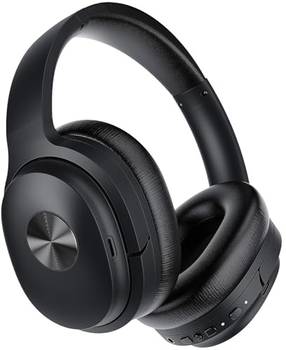 Silensys Hybrid Active Noise Cancelling Headphones, Wireless Over Ear Bluetooth Headphones, Hi-Fi Audio, Deep Bass, Memory Foam Earpads, 30H Playtime, Clear Calls, Travel, Office, Home, Black Pcs