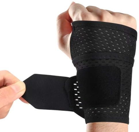 HO-SFSM 2 Stück Handgelenk Bandagen, Handgelenkstütze, Handgelenkschoner, für Sehnenscheidenentzündung, Kraftsport, für Linke Rechte Hand