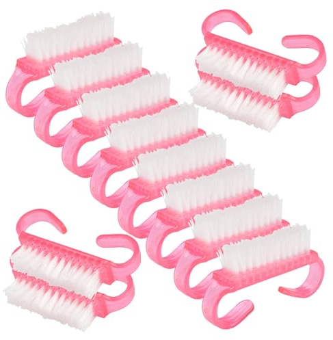 ARTSEWPLY Spazzole Monouso per la Pulizia Unghie 50 Pezzi Setole Morbide a Corno di Pecora Spazzola Portatile per Rimozione Manicure Strumenti per Manicure Professionale e Uso Domestico