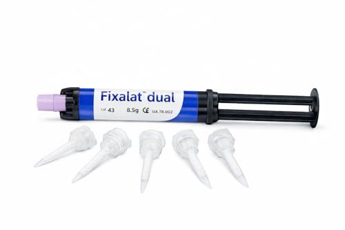 Fixalat Dual Dental Repair Adhesive – Tooth Crown Glue & Veneer Fix Kit, Strong Dental Bond for Bridges, Caps & Fillings, Long Lasting Tooth Repair