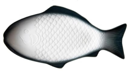 SHINEOFI Plat Créatif en Céramique Forme Poisson 27.8X14.5Cm pour Restaurants et Réunions Familiales Assiette pour Poisson et Apéritifs