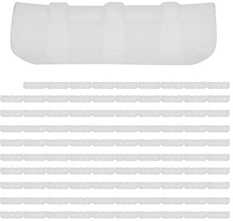 Alomejor Greenhouse Frame Pipe Clamp/Holder Clamp for Film Sunshade Net Fixing, 100pcs High Strength ABS PC Connector for Garden Shade Accessories (22 White)