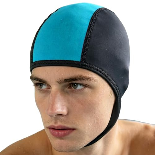 Cuffia da nuoto in tessuto | Fascia antiscivolo per snorkeling con sottogola, cuffie da nuoto da uomo | per feste, lago, balneazione, vacanze, surf, spiaggia, piscina, viaggi, vacanze