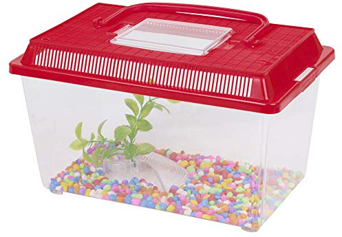 URBNLIVING Plastic Aquarium Starter Set (Red)