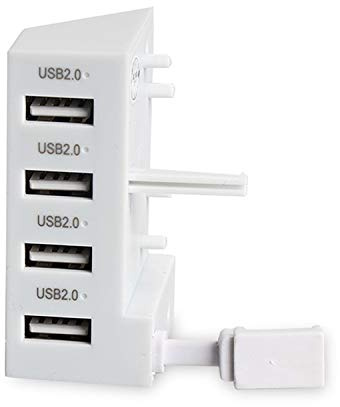 OSTENT USB Hub 2.0 4 Port Splitter Expansion Adapter for Microsoft Xbox One S Console