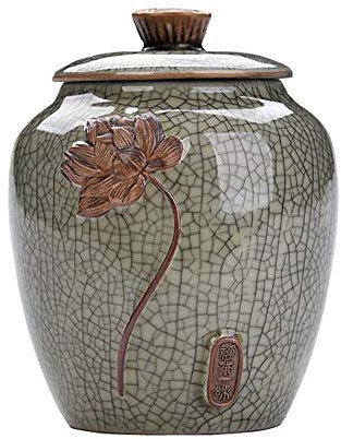 Jingyun Japanese Ceramics Tea Canister Traditional Tea Caddy Home Ornament E10
