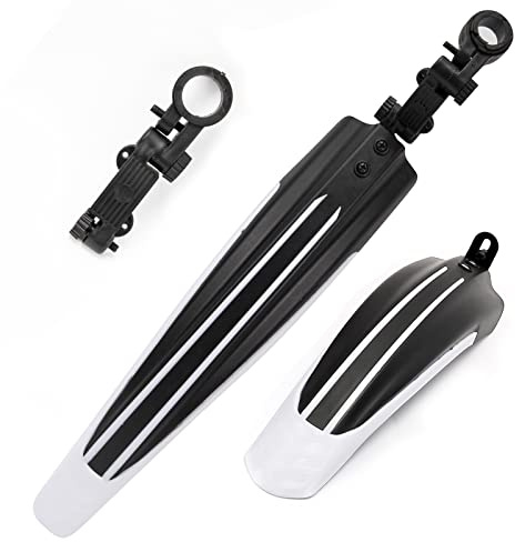 Fahrrad Schutzbleche Set, 2-Teilig Verstellbarem Verdicken MTB Schutzbleche | MTB Schutzbleche Vorne und Hinten, für MTB Citybike 20, 22, 24, 26 Räder, mit 8M DIY Reflektierendem Klebeband