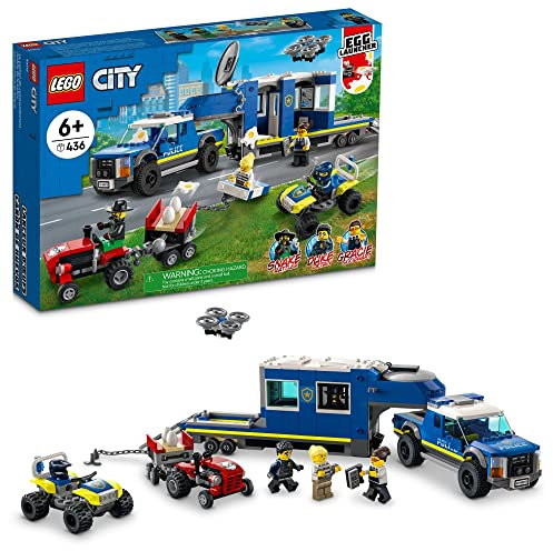 LEGO City Police Mobile Command Truck 60315 Building Kit; Toy Police Construction Playset for Kids Aged 6 and up (436 Pieces)