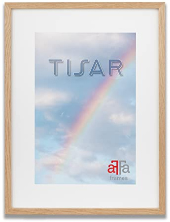 aFFa frames Tisar bilderrahmen Holz, photo frame, holzrahmen, Rahmen aus Holz mit Acrylglas, Eiche bilderrahmen A3, 29,7x42 cm