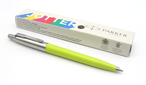 Parker Jotter Originals Kugelschreiber, Limettengrün, 60er Jahre Pop Art, blaue Tinte, Geschenkbox