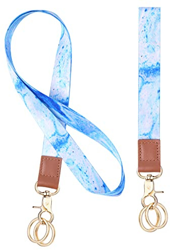 Vicloon Lanyard Umhängeband, Umhängeband Schlüssel und Wristlet Umhängeband | mit Metall Ring und Hohe Qualität Leder, für Schlüssel, Mobile Handys Telefon, Charms