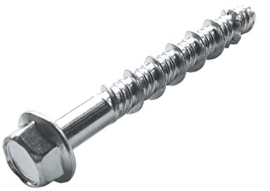 BRESKO Betonschrauben verzinkt Betonanker Schraubanker Ankerschraube Sechskantkopf Sechskant-Schraube Stahl (7,5x80 mm - 50 Stück)