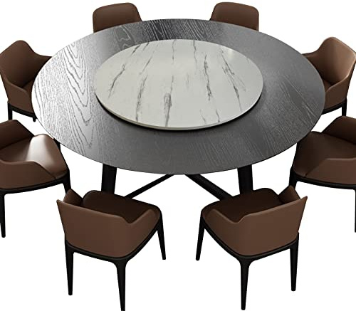 Plat Rotatif Rond En Bois, Assiette De Service Rotative Ronde, Grand Plateau Tournant De Table À Manger, Plateau Pivotant À Rotation, 360° Rotation Plateau De Service ( Color : G , Size : 50cm-20in )