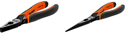 Bahco 2628G-180 Combination Pliers 180MM & 2430G-160 Long Nose Plier 160MM