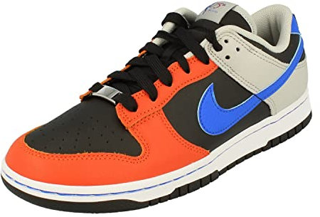 Nike Dunk Low Retro, Basketballschuhe für Damen, Schwarz Racer Blau Grau Nebel 002, 42.5 EU