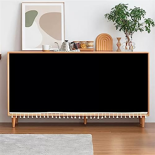 SK Studio Schrankvorhänge für Küche, Verdunkelung Vorhänge Kurz Vorhang Schals Scheibengardinen für kleine Fenster Küche Wohnzimmer Schwarz, 90x70cm