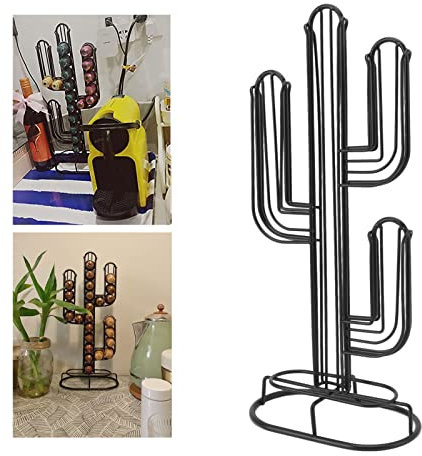 Topyond Portabicchieri K Porta Cialde di caffè a Forma di Cactus Organizzatore di Tazze K Il Supporto per Capsule di caffè in Ferro può Contenere 48 Cialde di caffè