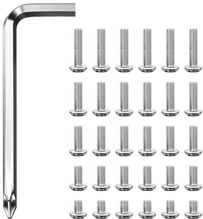 NIUQIGE 30 piezas con llave - Adaptador de Tornillo de 1/4 de pulgada para Accesorios de Cámara - Ideal para Rig, Jaula y Placa Base - Pequeño y Duradero