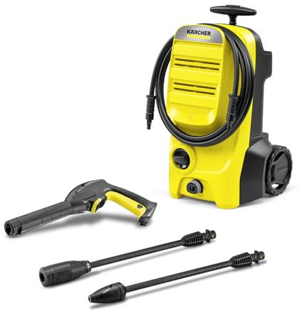 Kärcher Hochdruckreiniger K 4 Classic, Druck: max. 130 bar, Fördermenge: 420 l/h, Flächenleistung: 30 m²/h, Wasserfilter, Hochdruckschlauch und -pistole, Dreckfräser Strahlrohr eco!Booster 130