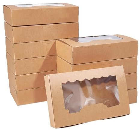 nbeads 20 Stück Papierboxen Mit Fenster, Wiederverwendbar Geschenkverpackungsboxen Für Hochzeitsseife Party, Rauchig, 14x22x5cm