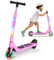 SISIGAD - Patinete eléctrico Infantil de 6 a 8 – 10 – 12 años con luz LED Colorida y 3 Alturas Ajustables, Scooter eléctrico para niños, Carga máxima 70 kg, Velocidad máxima 10 km/h