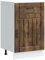 vidaXL Kitchen Base Cabinet Lucca - Smoked Oak Engineered Wood, Versatile Storage Solution with Adjustable Feet, 50 x 46 x 81.5 cm, Modern Kitchen Cupboard