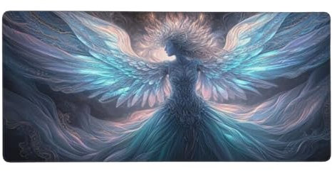Large Mouse Mat XXL girl Mouse Pad, Mouse Mats for Desk Protector Mat with Anti-Slip Base, Waterproof&Durable Mousemat for Gaming, Office, Home, Stitched Edges Keyboard Mat 1200x600x3mm Blue t-2798