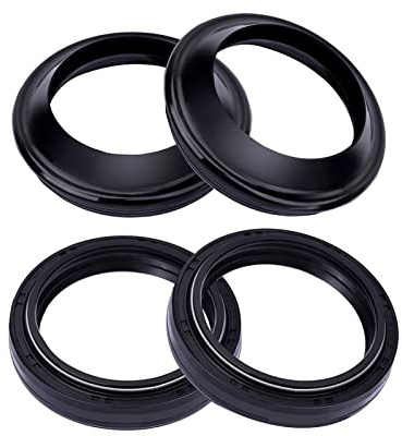 NOLOWY High-performance Front Fork Shock Oil Seal and Seal Set 41mm x 53mm x 8/10.5mm Lightweight Auto Accessoires 2 Pack